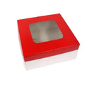 EHB Cake Box Red Top 10 x 10 x 5 5's