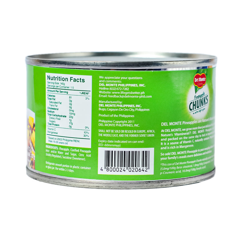 Del Monte Pineapple Crushed Flat 227g