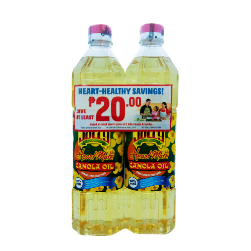 Jolly Canola Oil 100% Pure Cholesterol Free 1L x 2's