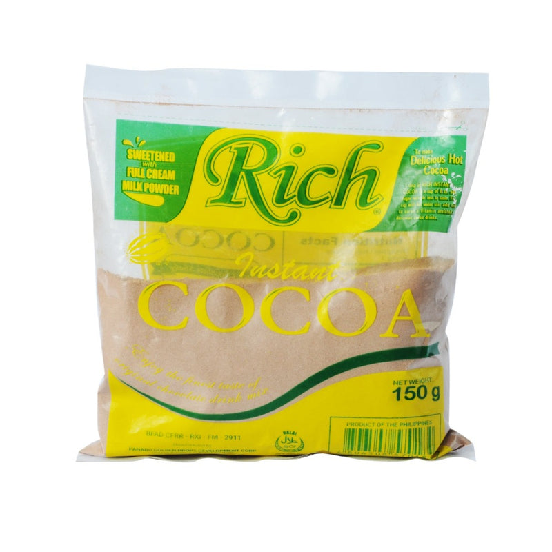 Rich Instant Cocoa Sweetened With Full Cream Milk Powder 150g