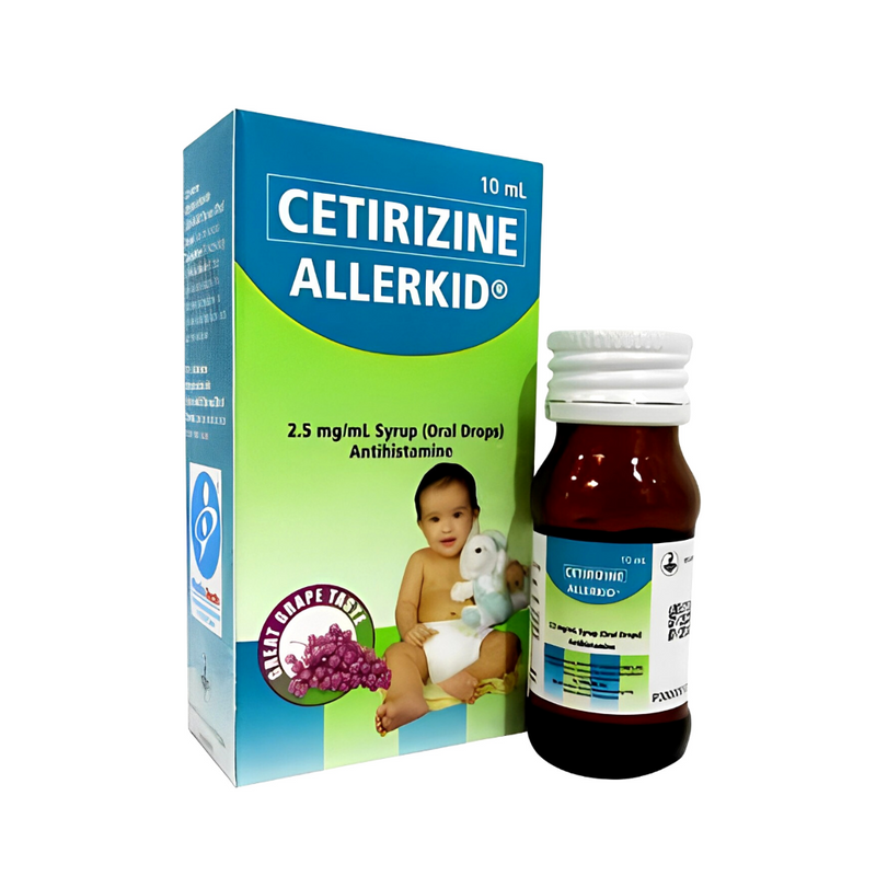 Allerkid Cetirizine 2.5mg/ml Oral Drops Syrup 10ml