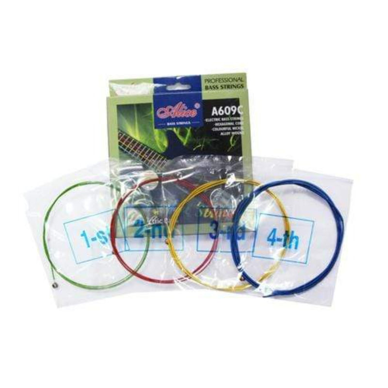 Alice Sports and Fitness Colorful Alice Bass Guitar String Set