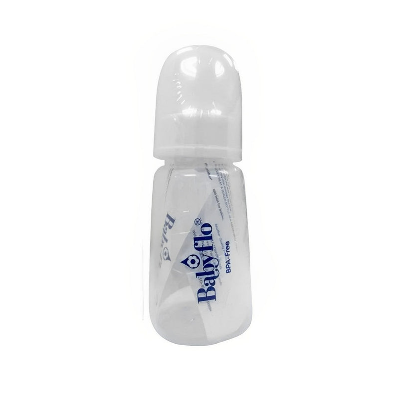 Babyflo Feeding Bottle Plain White 132ml (4oz)