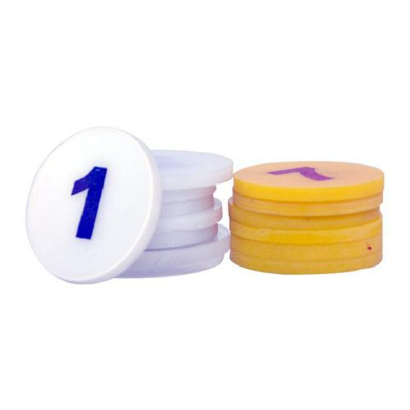 Kcc Sports And Fitness Yellow/White Plastic Pool Chips