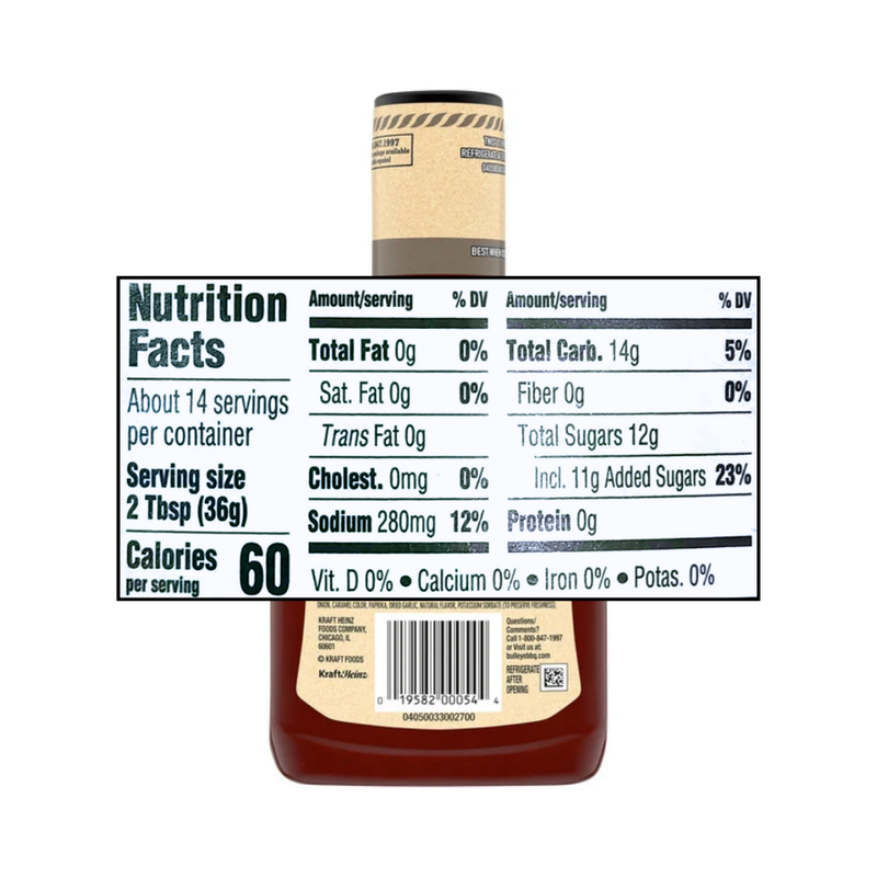 Bull's-Eye Everyday Honey Barbeque Sauce 496g