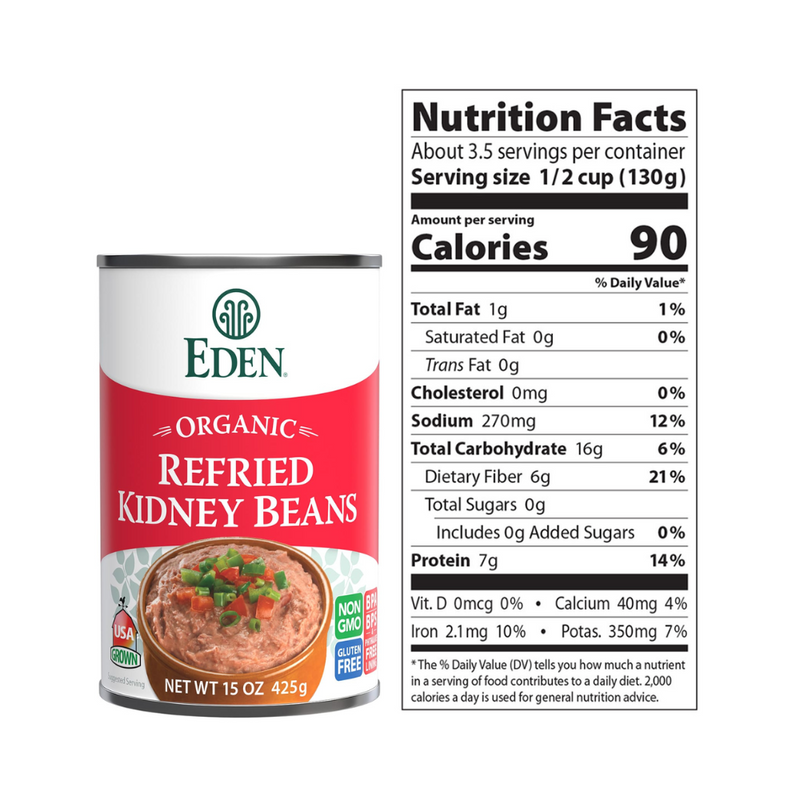 Eden Organic Refried Kidney Beans 425g