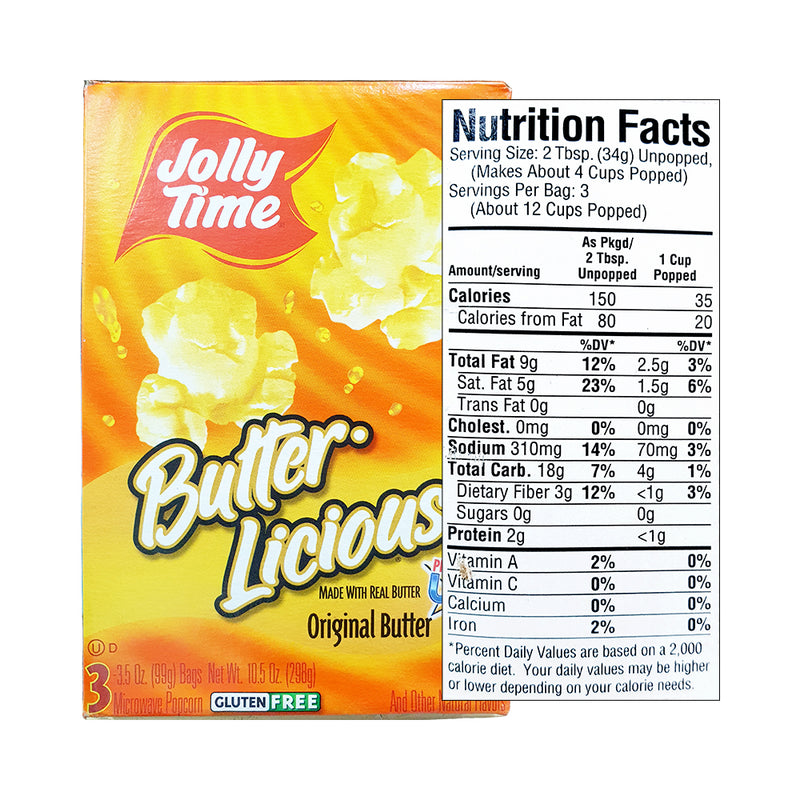 Jollytime Popcorn Butter-Licious 298g (10.5oz)