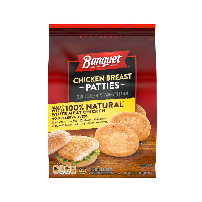 Banquet Chicken Breast Patties 680g