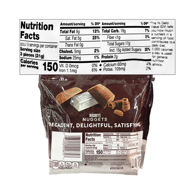 Hershey's Milk Chocolate Nuggets 289g (10.2oz)