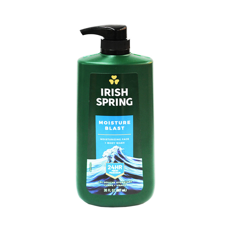 Irish Spring Moisture Blast Moisturizing Face + Body Wash 887ml