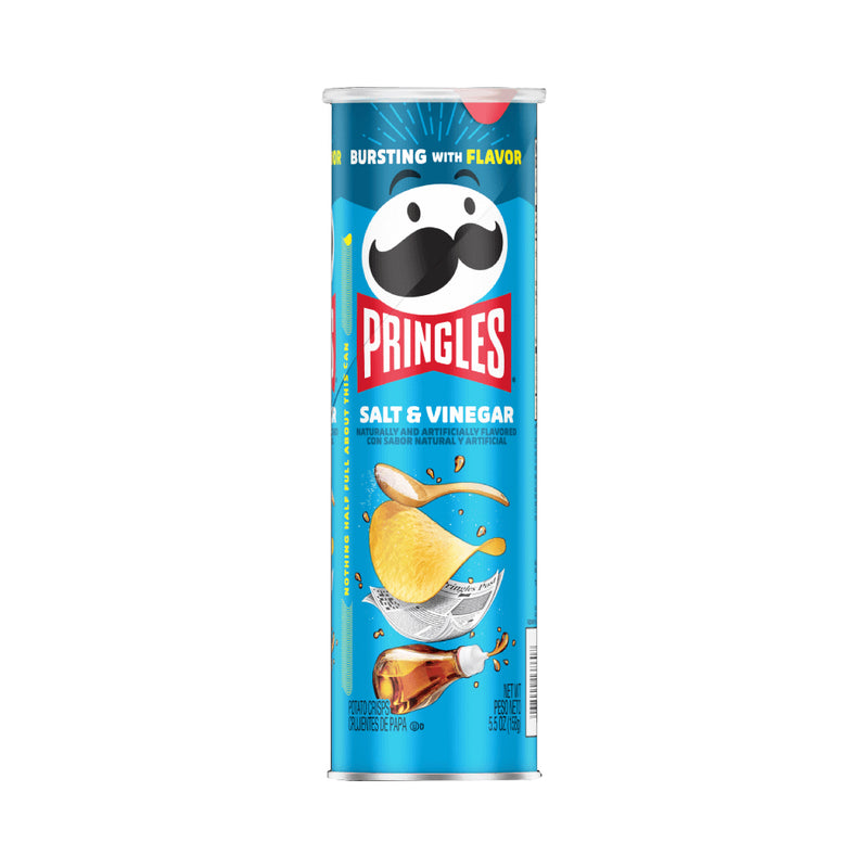 Pringles Potato Crisps Salt And Vinegar 158g (5.5oz)