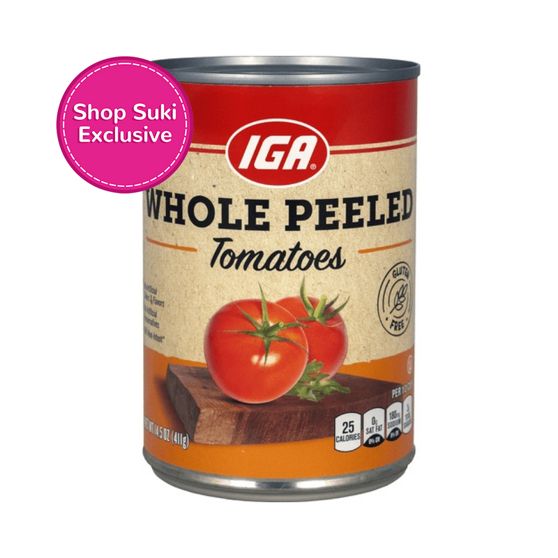 Iga Whole Peeled Tomatoes 411g