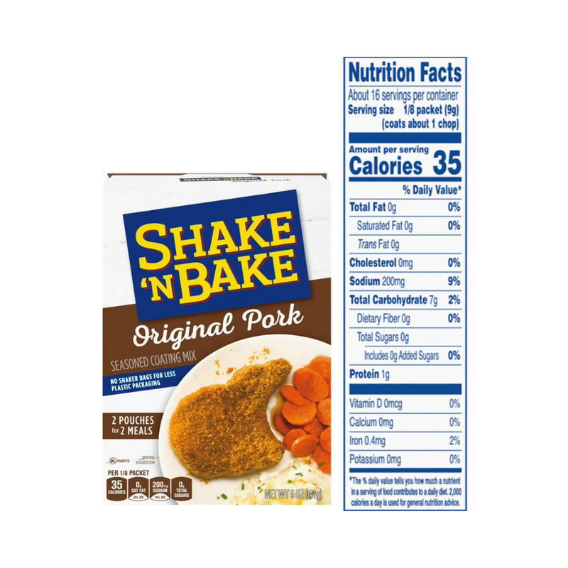 Shake 'N Bake Original Pork Seasoned Coating Mix 141g (5oz)