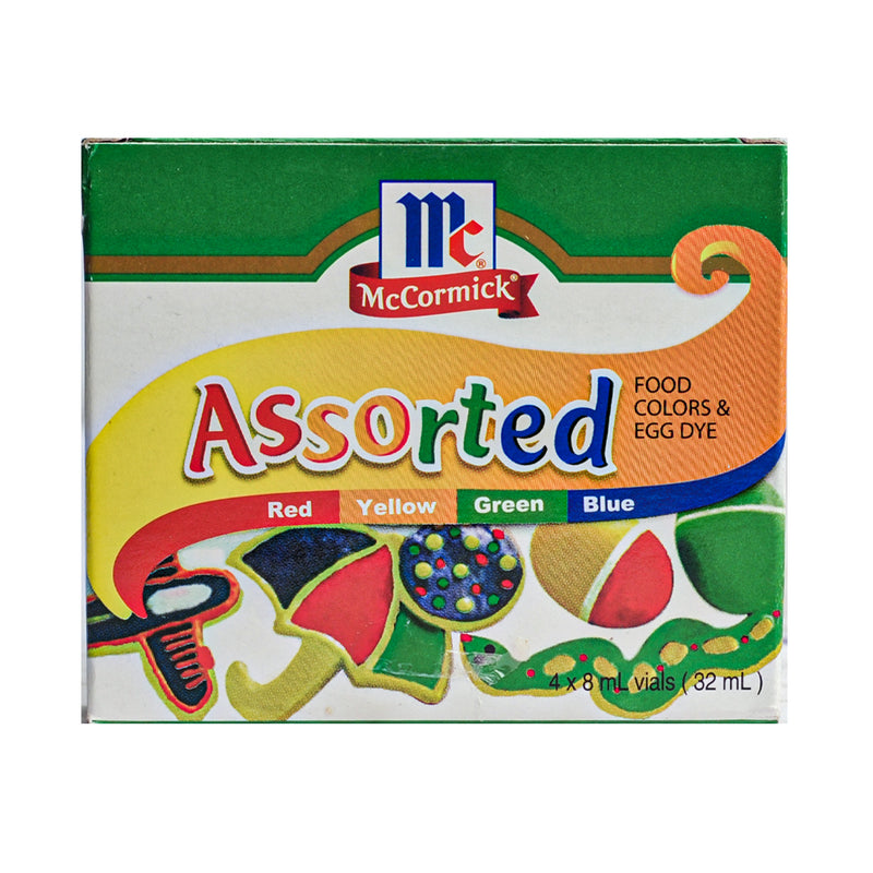 McCormick Food Color Assorted 8ml x 4-Vial