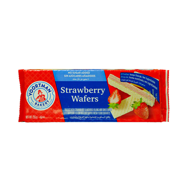 Voortman Waffers Sugar Free Strawberry 255g