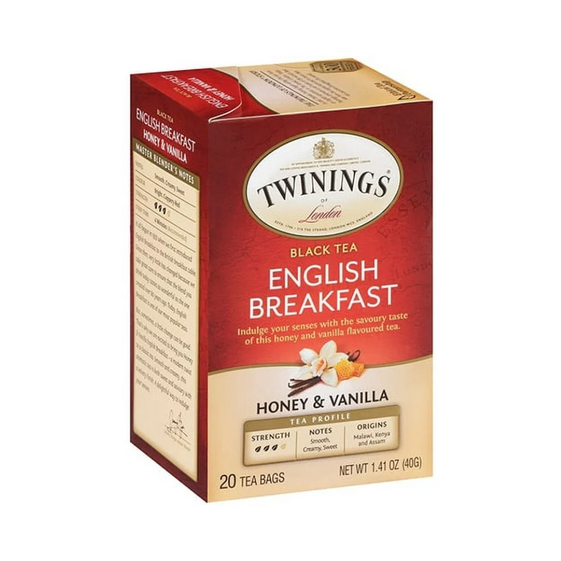 Twinings English Breakfast Honey And Vanilla Black Tea 20's (40g)