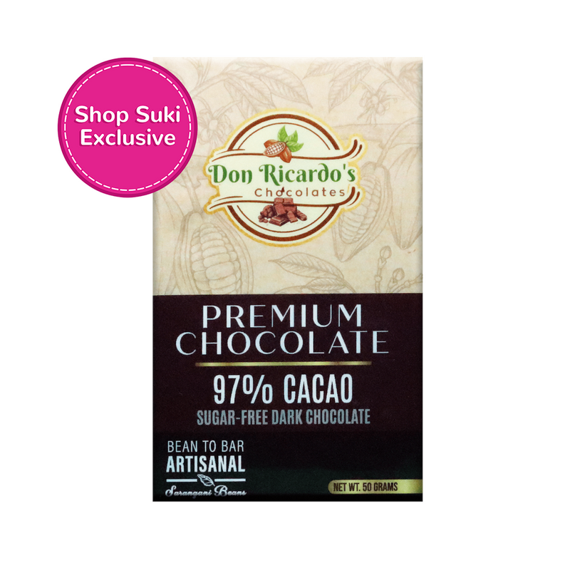 Don Ricardo's Premium 97% Cacao Sugar-Free Dark Chocolate 50g