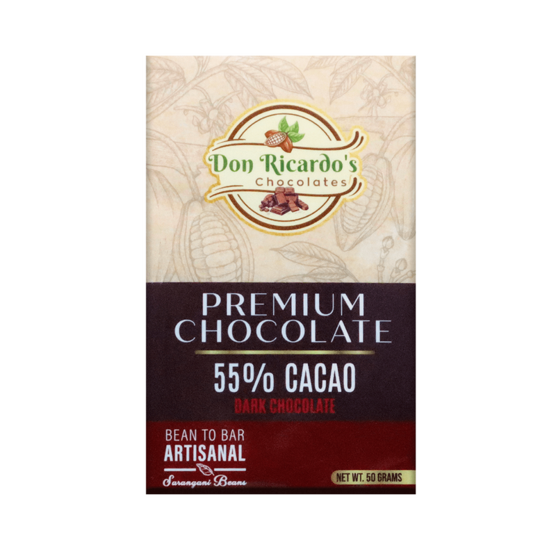 Don Ricardo's Premium 55% Cacao Dark Chocolate 50g