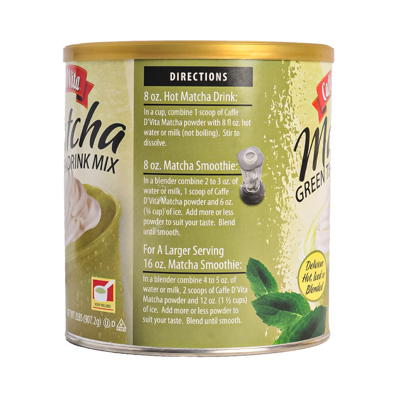 Caffe D' Vita Matcha Green Tea Drink Mix 907.2g (2Lbs)
