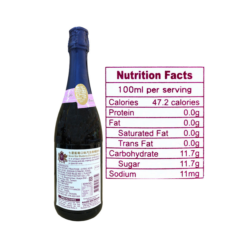 Seven Star Champagne Soda Blueberry 750ml