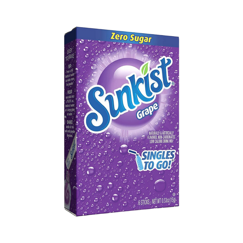 Sunkist Grape Singles To Go Zero Sugar 15g