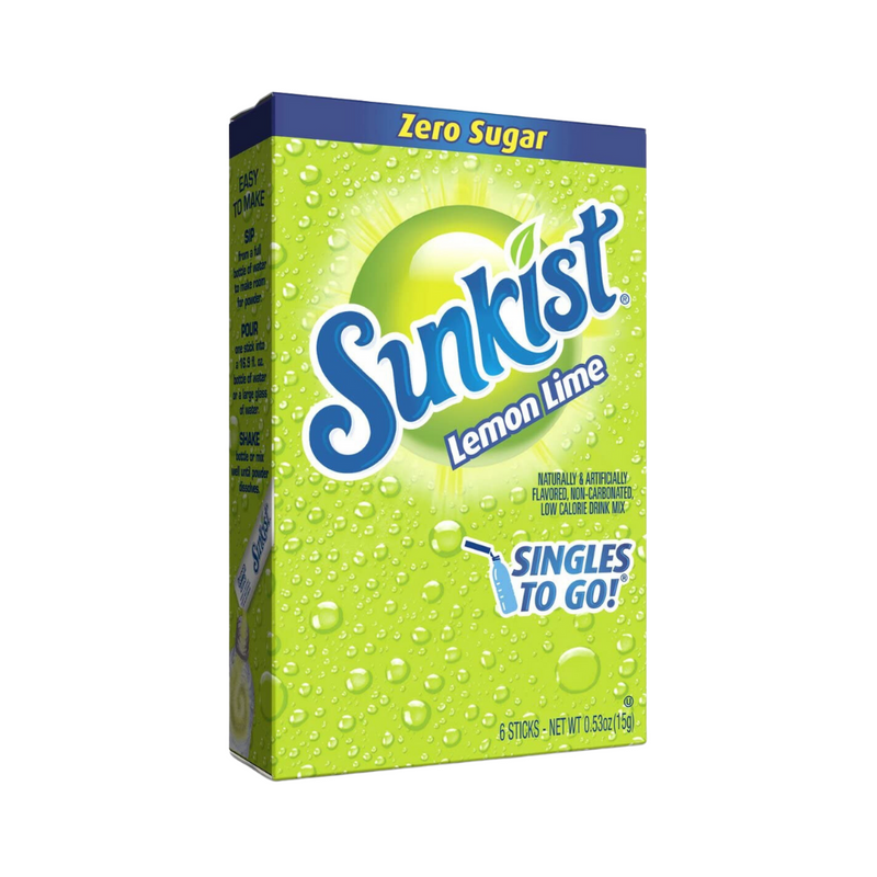 Sunkist Lemon Lime Singles To Go Zero Sugar 15g