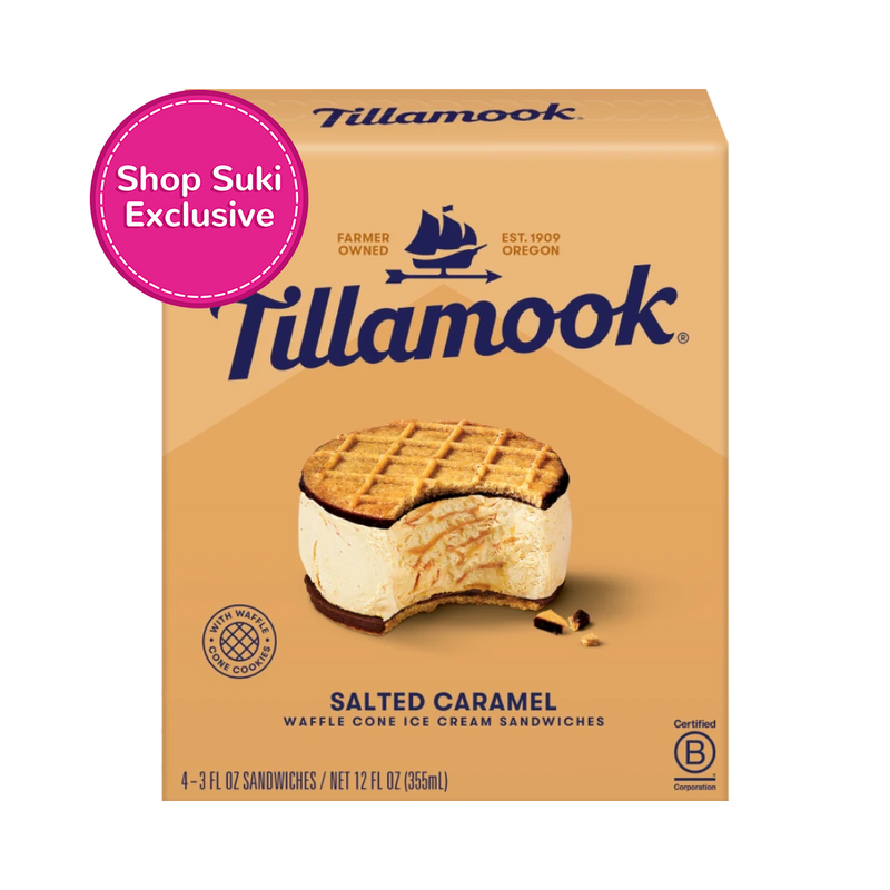 Tillamook Salted Caramel Waffle Cone Ice Cream Sandwiches 355ml