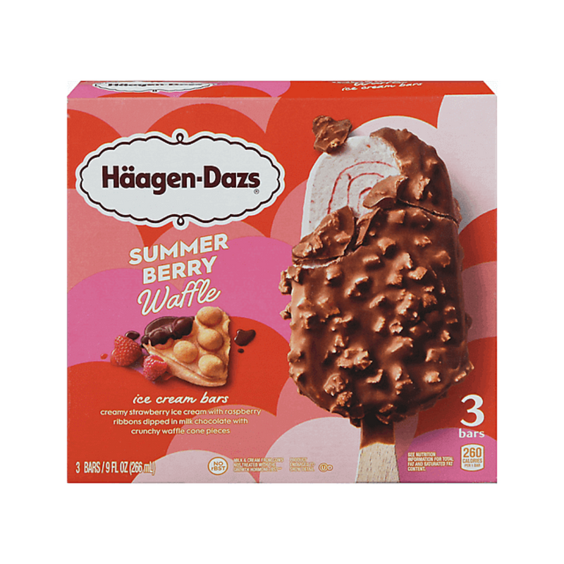 Haagen-Dazs Summer Berry Waffle Ice Cream Bars 3's