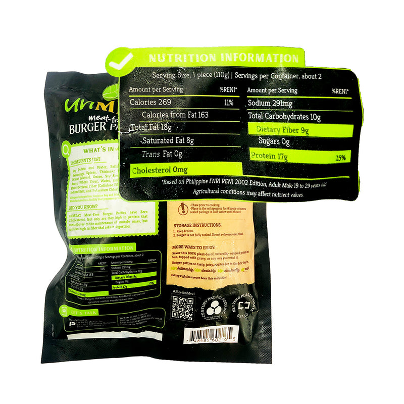 Unmeat Meat Free Burger Patties 226g