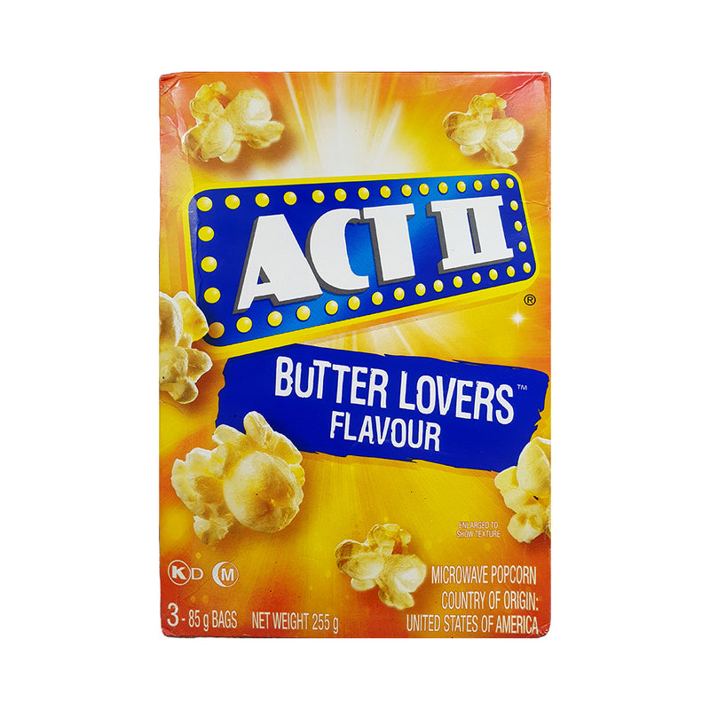 ACT II Popcorn Butter Lovers Flavour 85g x 3's (255g)