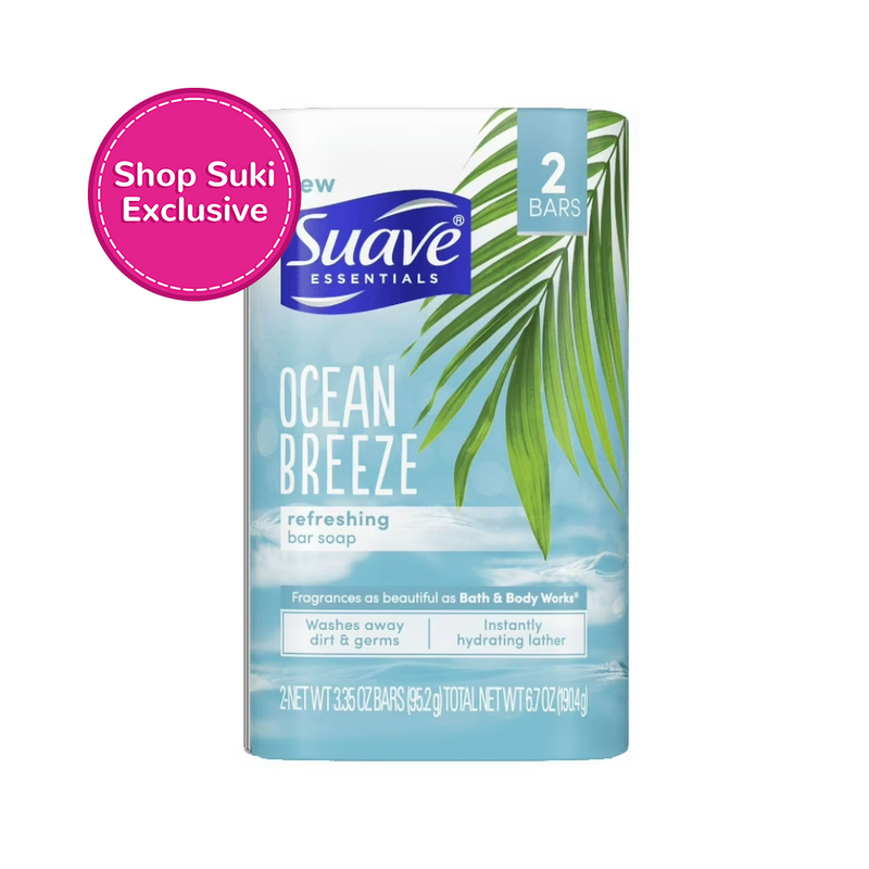 Suave Essentials Ocean Breeze Refreshing Bar Soap 95.2g x 2's