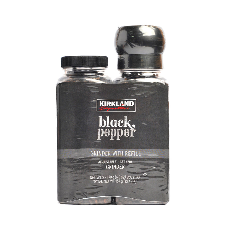 Kirkland Black Pepper Grinder with Refill 357g (12.6oz)