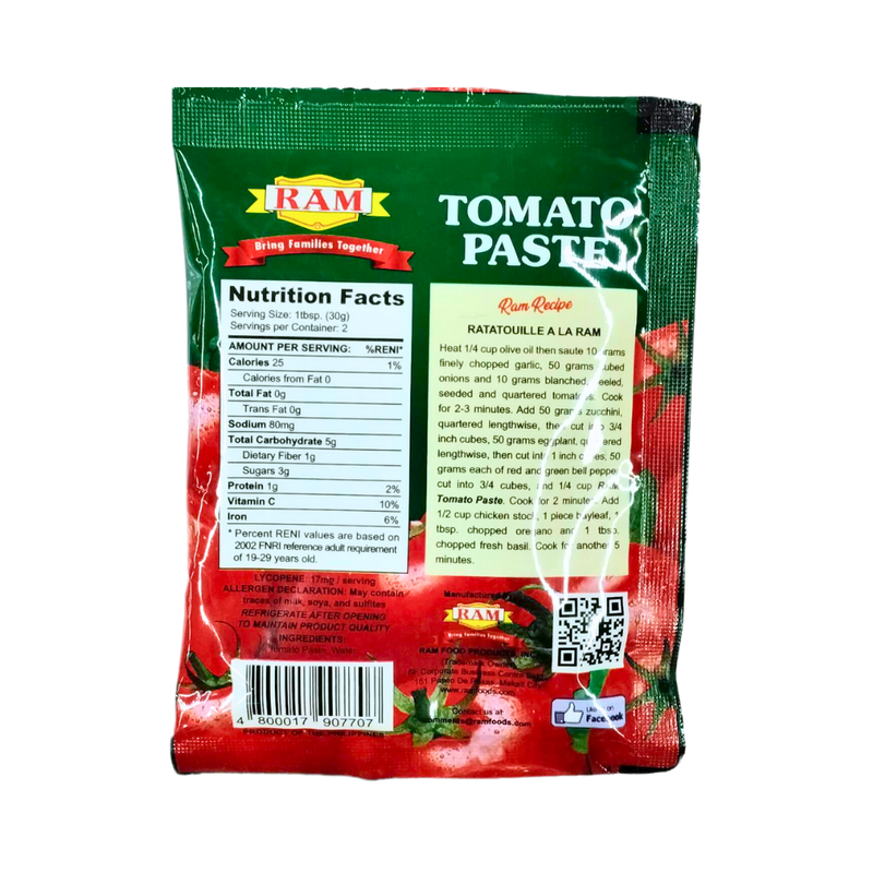 Ram Tomato Paste Sachet 70g