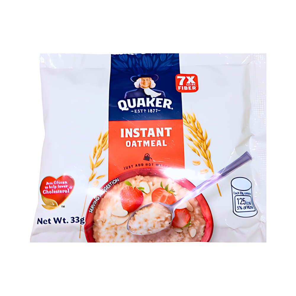 Oatmeal Original Quaker Instant Oatmeal Original 33g