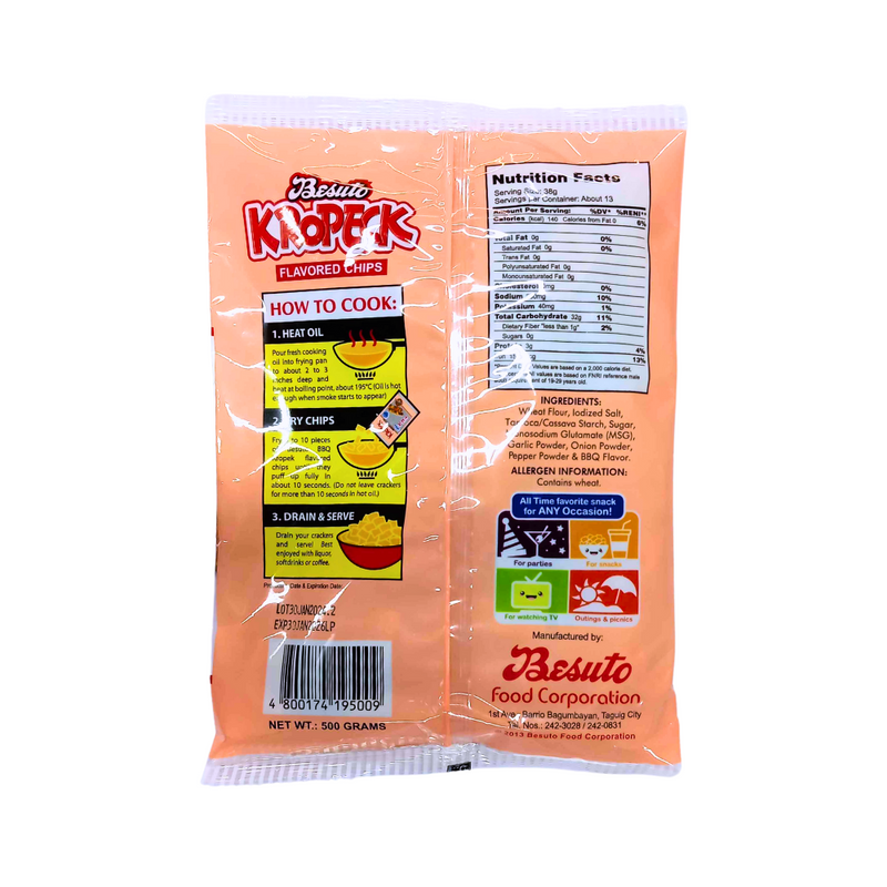 Besuto Kropeck Roasted Meat Bbq Flavor 500g