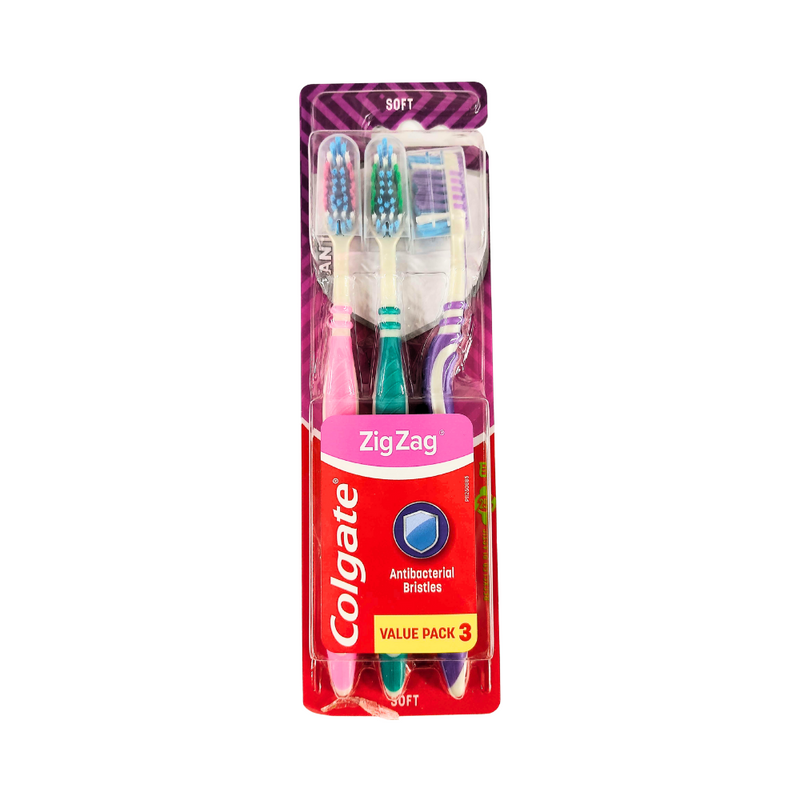 Colgate Toothbrush Zigzag Blister Pack 2 + 1
