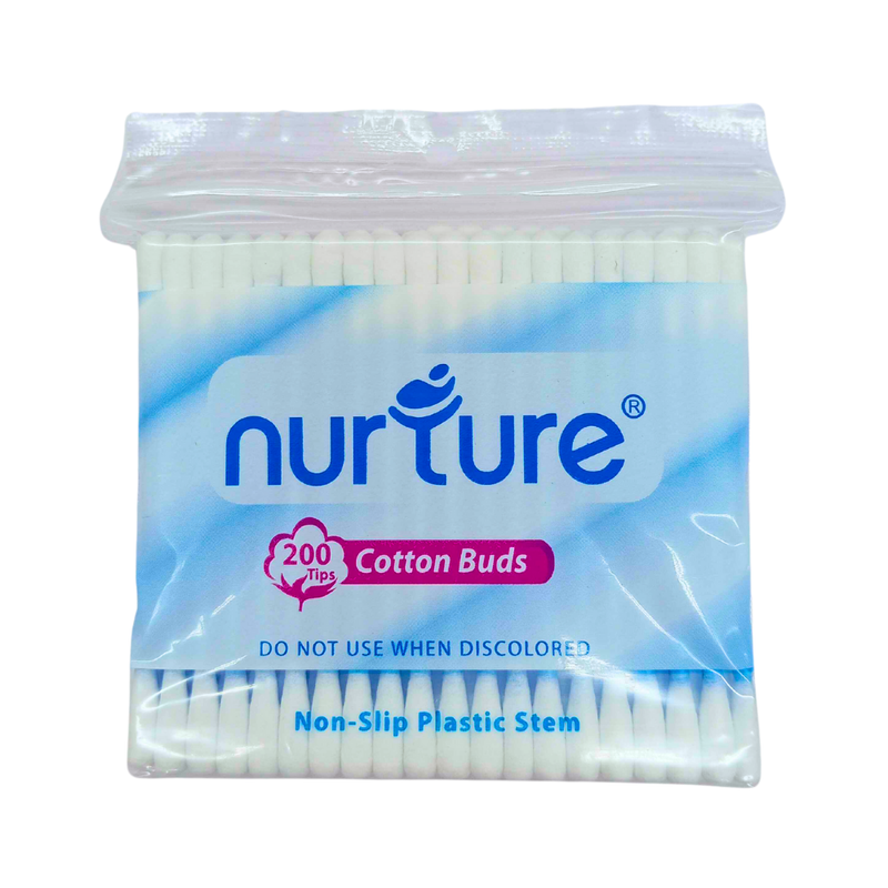 Nurture Cotton Buds Plastic Stem Blue 200's