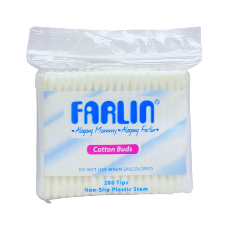 Farlin Cotton Buds Plastic Stem Blue 200's