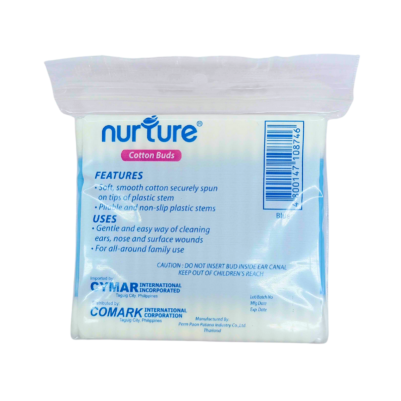 Nurture Cotton Buds Plastic Stem Blue 200's