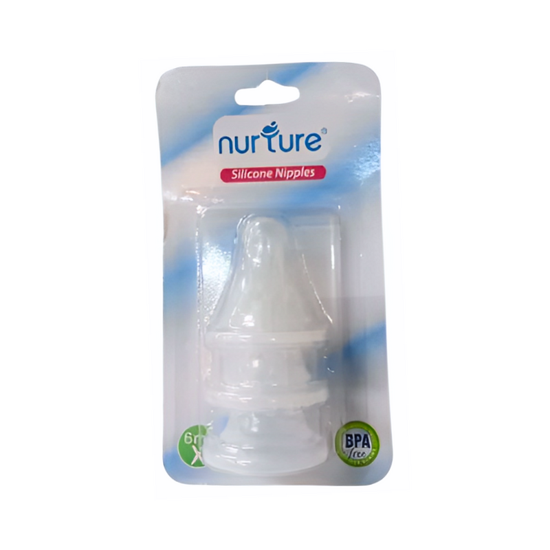 Nurture Feeding Silicone Nipple Blister Card X-Cut 3's