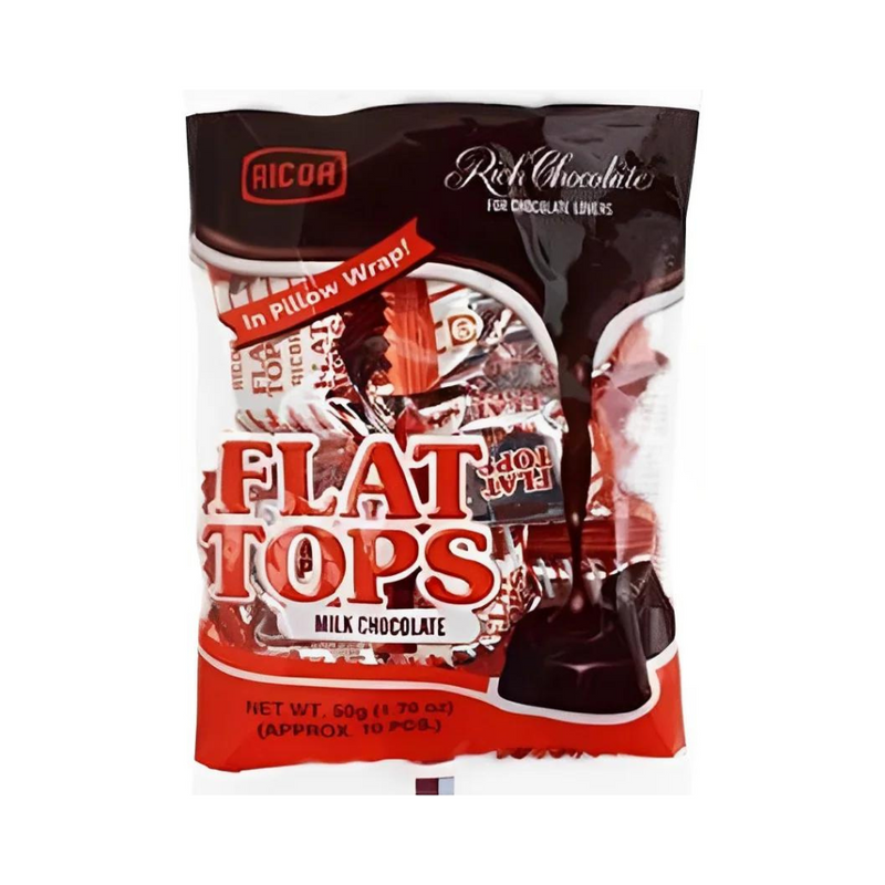Ricoa Flat Tops Milk Chocolate 50g