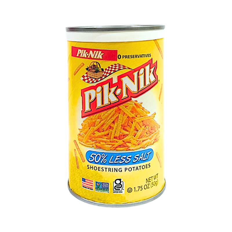 Pik-Nik Shoestring Potatoes 50% Less Salt 50g (1.75oz)