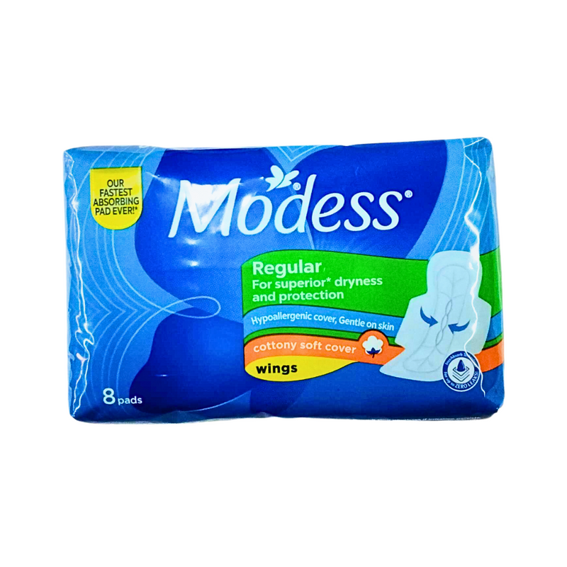 Modess Maxi Regular Cottony Soft Cover Sanitary Napkin With Wings 8's