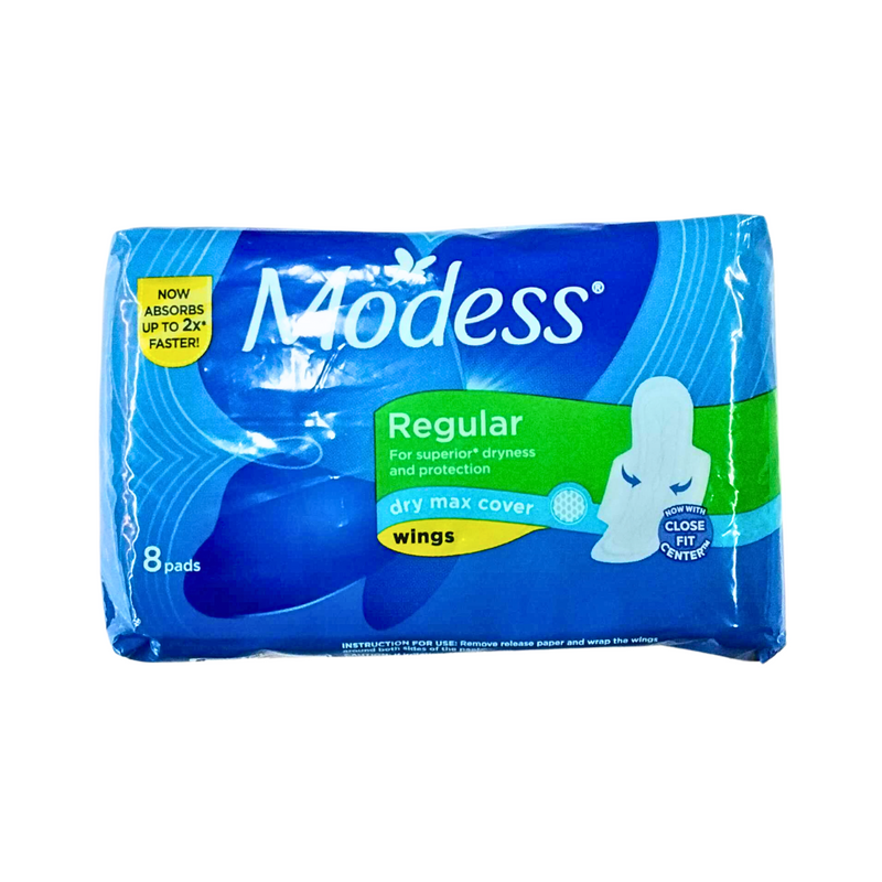 Modess Dry Max Cover Sanitary Napkin With Wings 8's