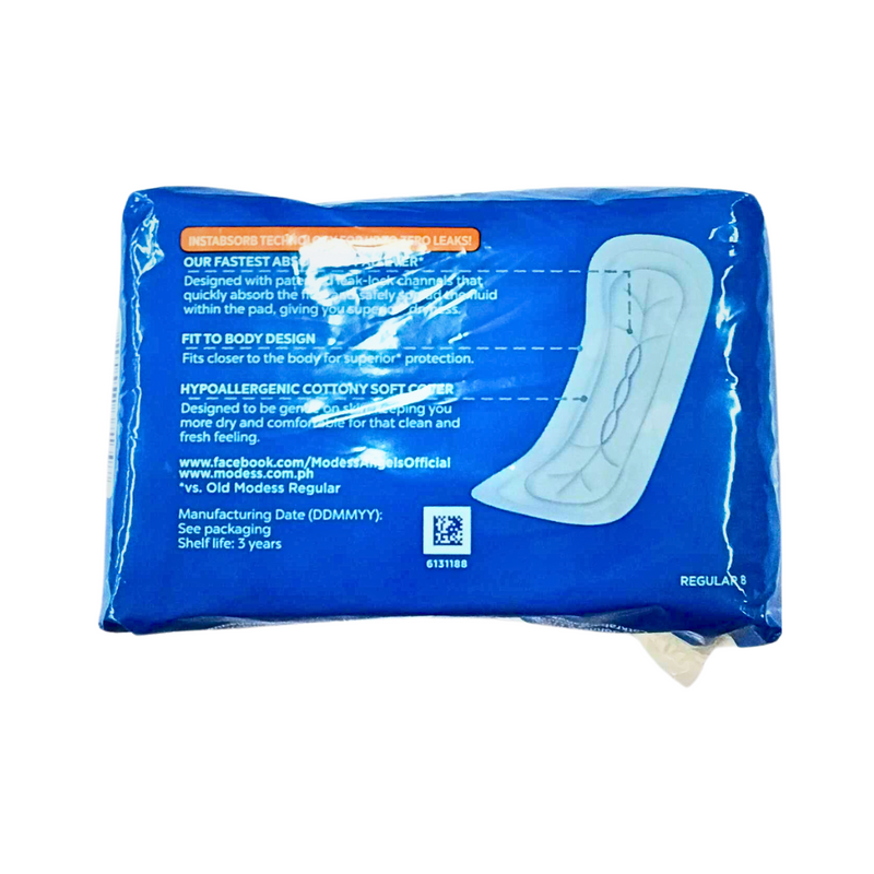 Modess Maxi Regular Cottony Soft Cover Sanitary Napkin Non-Wing 8's