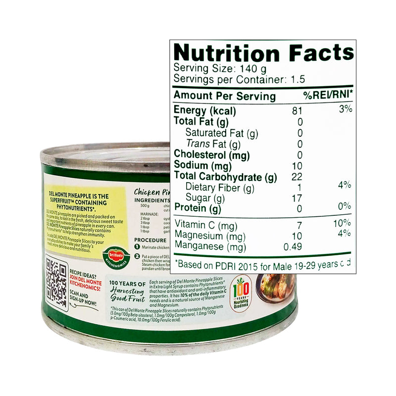 Del Monte Fancy Pineapple Sliced Flat 227g
