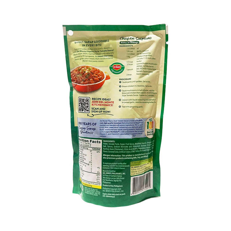 Del Monte Tomato Sauce Filipino Style SUP 200g