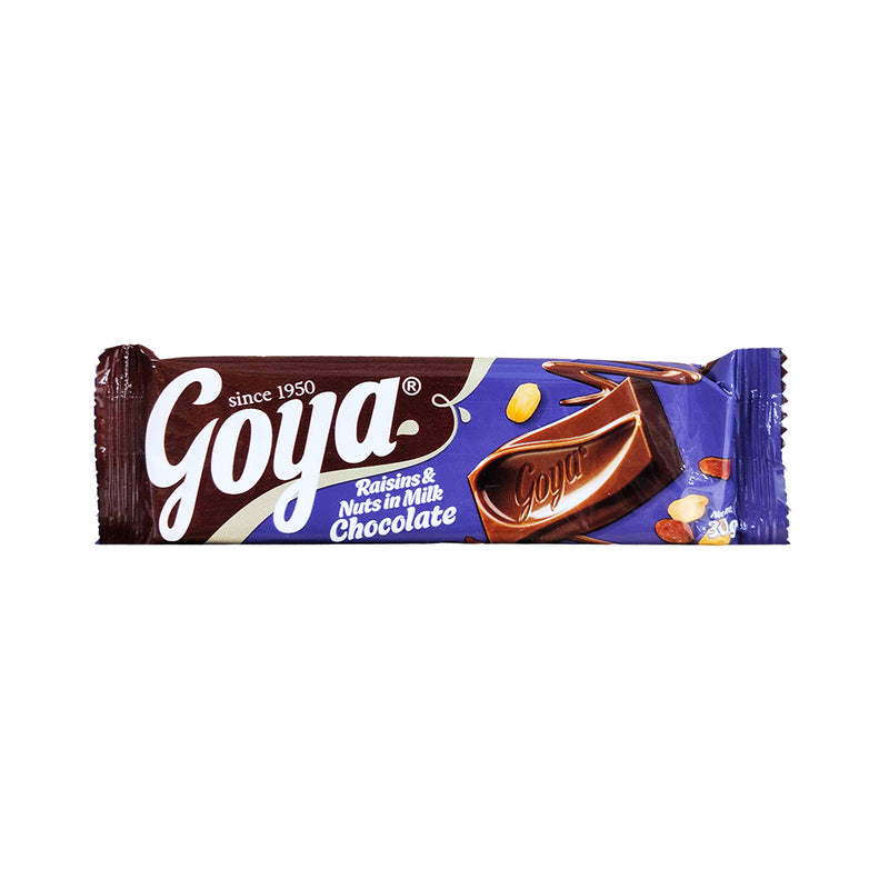 Goya Bar Milk Chocolate Raisin And Nuts 30g