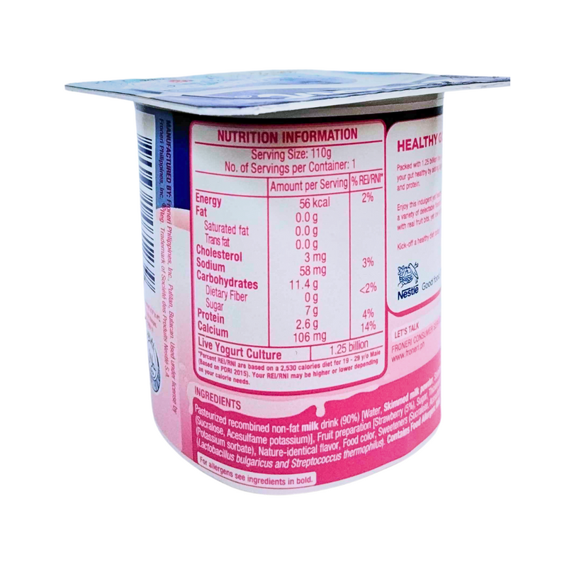 Nestle 0% Fat Fruit Yogurt Strawberry 110g