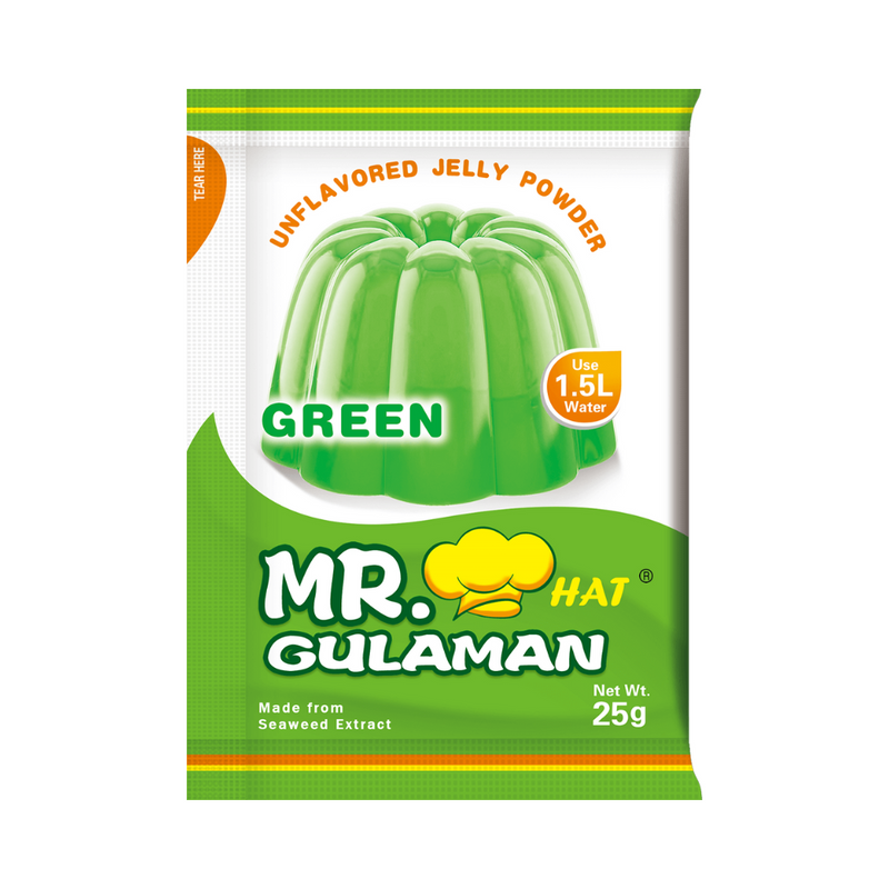 Mr. Hat Gulaman Jelly Powder Mix Green 25g